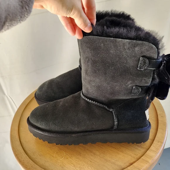 UGG Black Bailey Bow II Boots